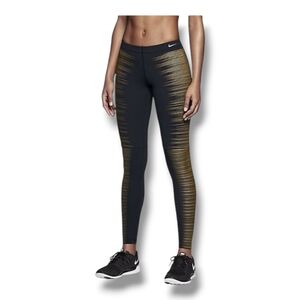 Nike Dri-FIT Black & Gold leggings